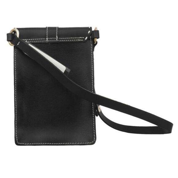 Michael Kors Hamilton Lock Leather Belt Bag In Black/Gold - Picture 3 of 8